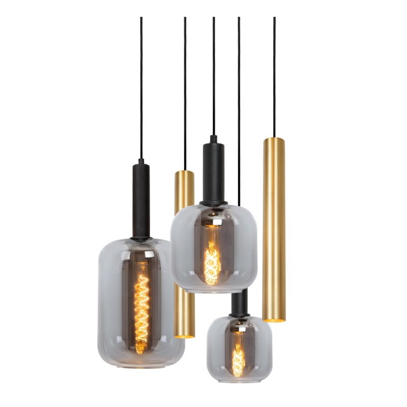 Lucide JOANET - Pendant light - Ø 65 cm - 4xE27 - Brass